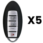 UrbanX Aftermarket Replacement Key Fob – FCC: KR5TXN4 – PN: 285E36CA6A – 5 Button – 5-Pack
