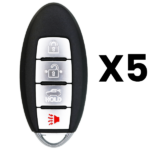 UrbanX Aftermarket Replacement Key Fob – FCC: KR5TXN1 – PN: 285E36CA1A – 4 Button – 5-Pack