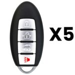 UrbanX Aftermarket Replacement Key Fob – FCC: KR5TXN1 – PN: 285E36CA1A – 4 Button – 5-Pack