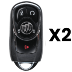 UrbanX Aftermarket Replacement 2017-2020 Buick Encore Key Fob – FCC: HYQ4AA – PN: 13506665 – 4 Button – 2-Pack