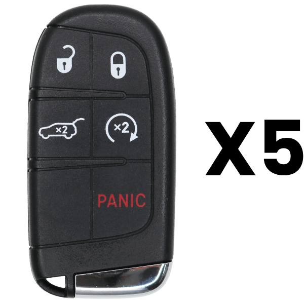 UrbanX Aftermarket Replacement 2014-2023 Chrysler 300 Key Fob – FCC: M3N-40821302 – PN: 68143505 – 4 Button – 5-Pack UrbanX Aftermarket Replacement 2014-2023 Chrysler 300 Key Fob – FCC: M3N-40821302 – PN: 68143505 – 4 Button – 5-Pack - Image 1