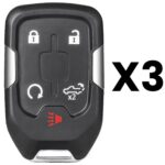 UrbanX Aftermarket Replacement Key Fob – FCC: HYQ1EA – PN: 13508398 – 5 Button – 3-Pack
