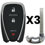 UrbanX Aftermarket Replacement Key Fob – FCC: HYQ4EA – PN: 13519177 – 3 Button – 3-Pack