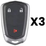 UrbanX Aftermarket Replacement 2015-2016 Cadillac SRX Key Fob – FCC: HYQ2AB – PN: 13580797 – 3 Button – 3-Pack