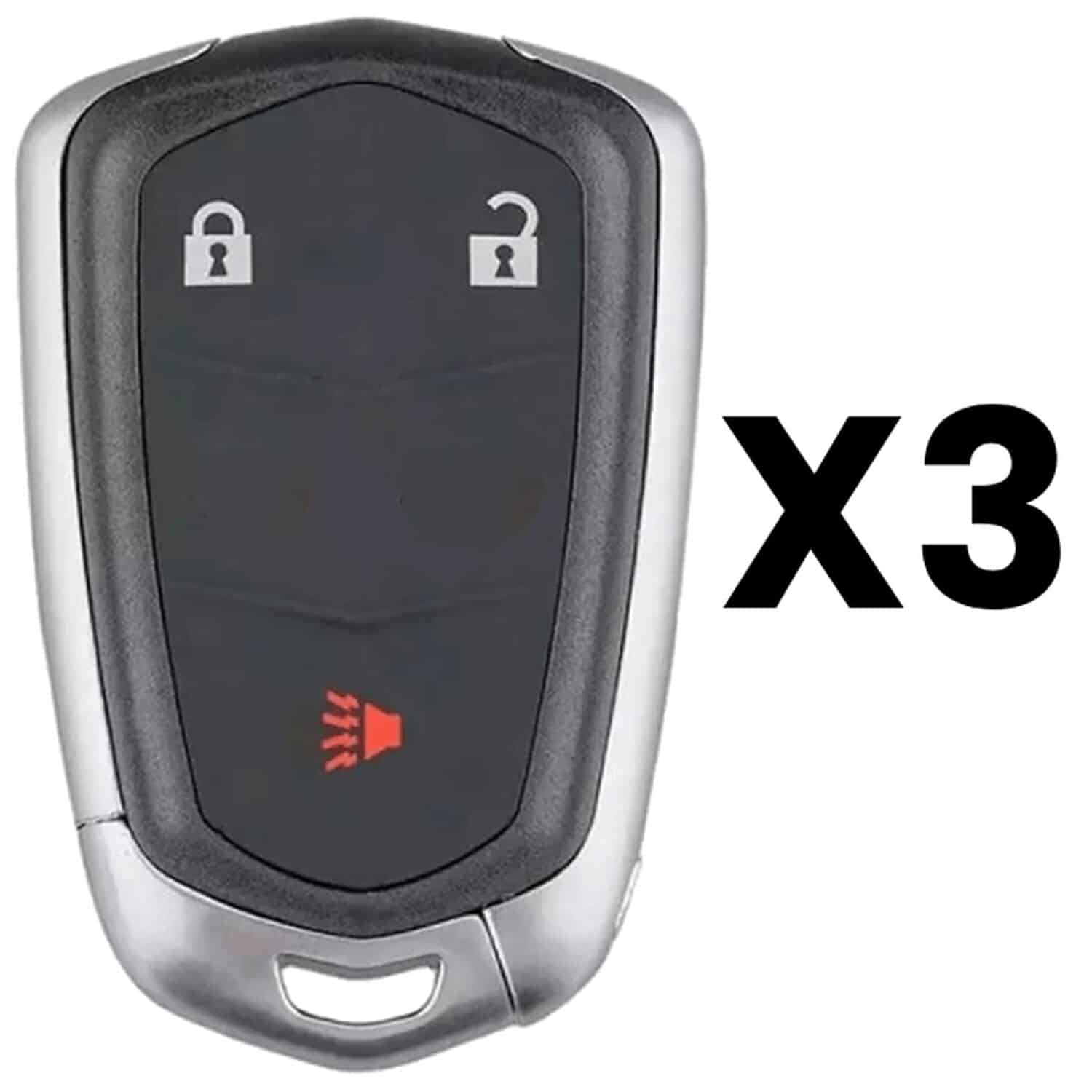 UrbanX Aftermarket Replacement 2015-2016 Cadillac SRX Key Fob – FCC: HYQ2AB – PN: 13580797 – 3 Button – 3-Pack UrbanX Aftermarket Replacement 2015-2016 Cadillac SRX Key Fob – FCC: HYQ2AB – PN: 13580797 – 3 Button – 3-Pack - Image 1