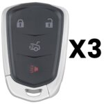 UrbanX Aftermarket Replacement Key Fob – FCC: HYQ2AB – PN: 13510253 – 4 Button – 3-Pack