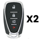 UrbanX Aftermarket Replacement Key Fob – FCC: HYQ4AA – PN: 13529661 – 4 Button – 2-Pack