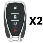 UrbanX Aftermarket Replacement Key Fob – FCC: HYQ4AA – PN: 13529661 – 4 Button – 2-Pack