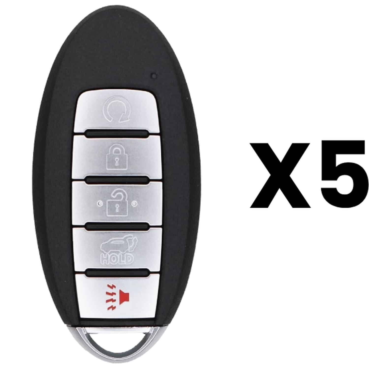 UrbanX Aftermarket Replacement 2019-2020 Nissan Rogue Key Fob – FCC: KR5TXN4 – PN: 285E36RR7A – 5 Button – 5-Pack UrbanX Aftermarket Replacement 2019-2020 Nissan Rogue Key Fob – FCC: KR5TXN4 – PN: 285E36RR7A – 5 Button – 5-Pack - Image 1