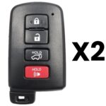 UrbanX Aftermarket Replacement 2013-2018 Toyota RAV4 Key Fob – FCC: HYQ14FBA – PN: 899040R080 – 4 Button – 2-Pack