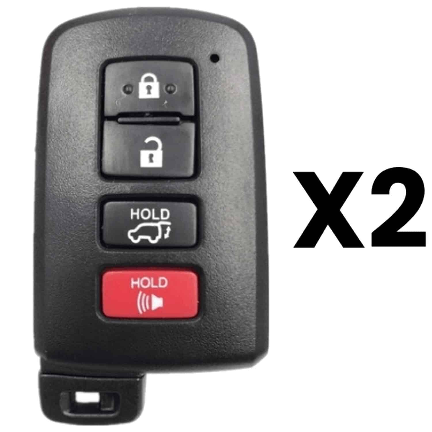 UrbanX Aftermarket Replacement 2013-2018 Toyota RAV4 Key Fob – FCC: HYQ14FBA – PN: 899040R080 – 4 Button – 2-Pack UrbanX Aftermarket Replacement 2013-2018 Toyota RAV4 Key Fob – FCC: HYQ14FBA – PN: 899040R080 – 4 Button – 2-Pack - Image 1