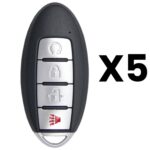 UrbanX Aftermarket Replacement Key Fob – FCC: KR5TXN3 – PN: 285E35RA6A – 4 Button – 5-Pack