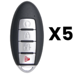UrbanX Aftermarket Replacement Key Fob – FCC: KR5TXN7 – PN: 285E3-9UF5B – 4 Button – 5-Pack