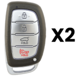 UrbanX Aftermarket Replacement 2017-2021 Hyundai Ioniq Key Fob – FCC: TQ8-FOB-4F11 – PN: 95440G2000 – 4 Button – 2-Pack