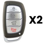 UrbanX Aftermarket Replacement 2017-2021 Hyundai Ioniq Key Fob – FCC: TQ8-FOB-4F11 – PN: 95440G2000 – 4 Button – 2-Pack