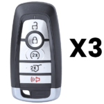 UrbanX Aftermarket Replacement 2020-2025 Ford Escape Key Fob – FCC: M3N-A2C931426 – PN: 164R8198 – 5 Button – 3-Pack