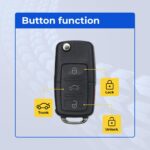 UrbanX (2-Pack) Replacement 2008 Volkswagen Golf Key Fob – FCC: NBG92596263, 1K0959753P – PN: 1K0959753P – 4 Button - Image 4