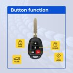 UrbanX (2-Pack) Replacement 2014-2019 Toyota Camry Corolla Key Fob – FCC: HYQ12BDM, HYQ12BEL – PN: 89070-02880 – 4 Button - Image 5