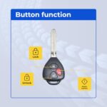 UrbanX Replacement 2014 Toyota Venza Key Fob – FCC: GQ4-29T – PN: 89070-02640 – 3 Button - Image 7
