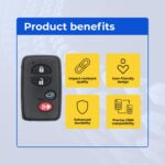 UrbanX Replacement 2008 Toyota Highlander Key Fob – FCC: HYQ14AAB – PN: 89904-48110 – 4 Button - Image 7