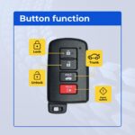 UrbanX (2-Pack) Replacement 2014 Toyota Camry Key Fob – FCC: HYQ14FBA – PN: 89904-06140 – 4 Button - Image 4