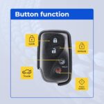 UrbanX Replacement 2010-2012 Lexus HS250 Key Fob – FCC: HYQ14ACX – PN: 89904-50F90, 89904-75030 – 4 Button - Image 5