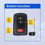 UrbanX (2-Pack) Replacement 2020 Toyota 4Runner Key Fob – FCC: HYQ14FBA – PN: 89904-0E092, 89904-0E091, 89904-60J70, 89904-0E090 – 3 Button - Image 4