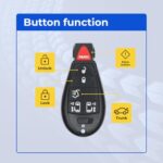 UrbanX (2-Pack) Replacement 2011 Chrysler Town & Country Key Fob – FCC: IYZ-C01C – PN: 56046704, 56046705 – 6 Button - Image 7