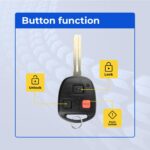 UrbanX Replacement 2003 Lexus RX300 Key Fob – FCC: N14TMTX-1 – PN: 89070-48020 – 3 Button - Image 5
