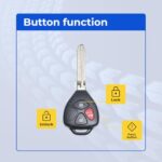 UrbanX Replacement 2009 Toyota Yaris Key Fob – FCC: MOZB41TG – PN: 89070-52850 – 3 Button - Image 5