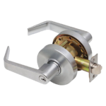 UrbanX Aftermarket Grade 2 Entry/Office Cylindrical Lock Non-Clutching Regular Lever 3″ Rose Diameter Satin Chrome Finish - image 1