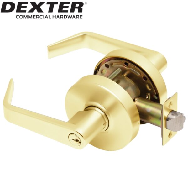 UrbanX Aftermarket DEXTER Grade 2 Classroom Cylindrical Lock Bright Brass Finish - image 1