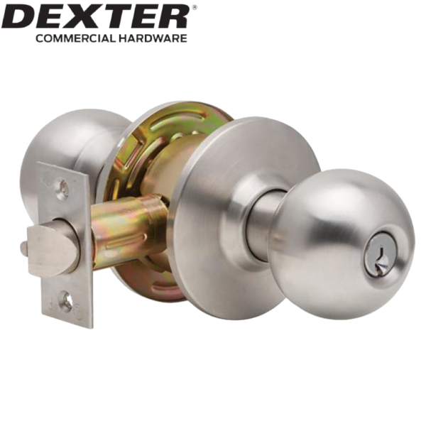 UrbanX Aftermarket DEXTER Grade 2 Entry Office Cylindrical Knob Lock Satin Stainless Steel Finish - image 1