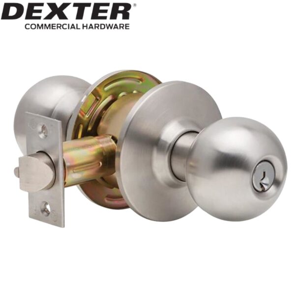 UrbanX Aftermarket DEXTER Grade 2 Entry Office Cylindrical Knob Lock Satin Stainless Steel Finish - image 1