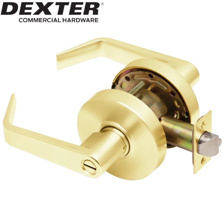 UrbanX Aftermarket DEXTER Grade 2 Privacy Cylindrical Lock Bright Brass Finish - image 1 UrbanX Aftermarket DEXTER Grade 2 Privacy Cylindrical Lock Bright Brass Finish - image 1