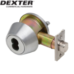 UrbanX Aftermarket DEXTER Grade 2 Single Cylinder Deadbolt 2-3/8″ or 2-3/4″ Adjustable Backset SFIC Prep Less Core Satin Chrome Finish - image 1