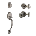 UrbanX Aftermarket Antique Nickel Single Cylinder Knob Door Handleset SC1 Keyway - image 1