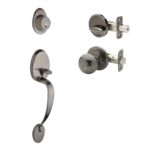 UrbanX Aftermarket Antique Nickel Single Cylinder Knob Door Handleset SC1 Keyway - image 1