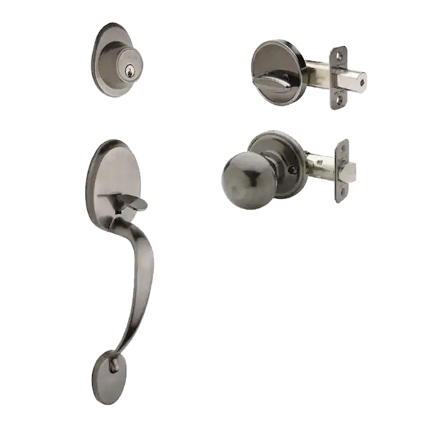 UrbanX Aftermarket Antique Nickel Single Cylinder Knob Door Handleset SC1 Keyway - image 1