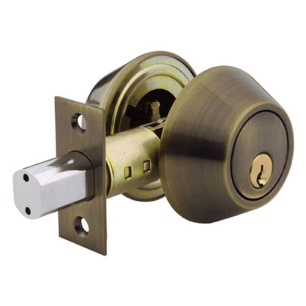 UrbanX Aftermarket Grade 3 Double Cylinder Deadbolt, 2-3/8″ or 2-3/4″ Adjustable Backset Conventional Cylinder Brush Antique (SC1) - image 1