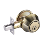 UrbanX Aftermarket Grade 3 Single Cylinder Deadbolt, 2-3/8″ or 2-3/4″ Adjustable Backset Conventional Cylinder Antique Brass Finish (KW1) - image 1
