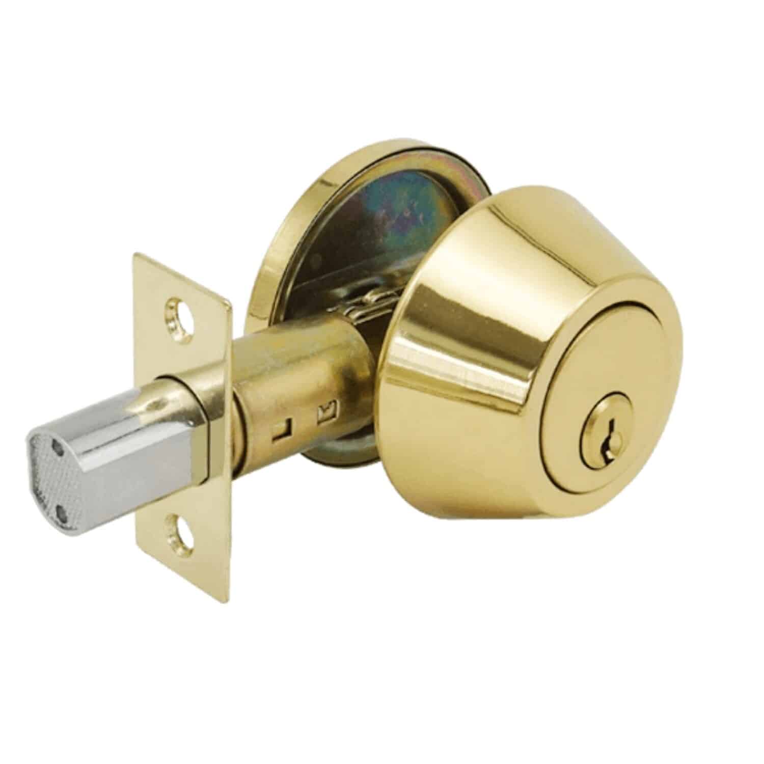 UrbanX Aftermarket Grade 3 Single Cylinder Deadbolt, 2-3/8″ or 2-3/4″ Adjustable Backset Conventional Cylinder Bright Brass Finish (KW1) - image 1 UrbanX Aftermarket Grade 3 Single Cylinder Deadbolt, 2-3/8″ or 2-3/4″ Adjustable Backset Conventional Cylinder Bright Brass Finish (KW1) - image 1