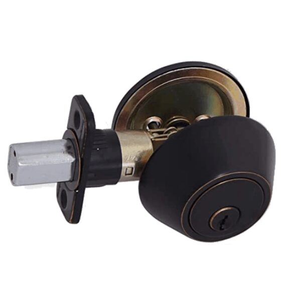 UrbanX Aftermarket Grade 3 Single Cylinder Deadbolt, 2-3/8″ or 2-3/4″ Adjustable Backset Conventional Cylinder Oil Rubbed Bronze Finish (KW1) - image 1
