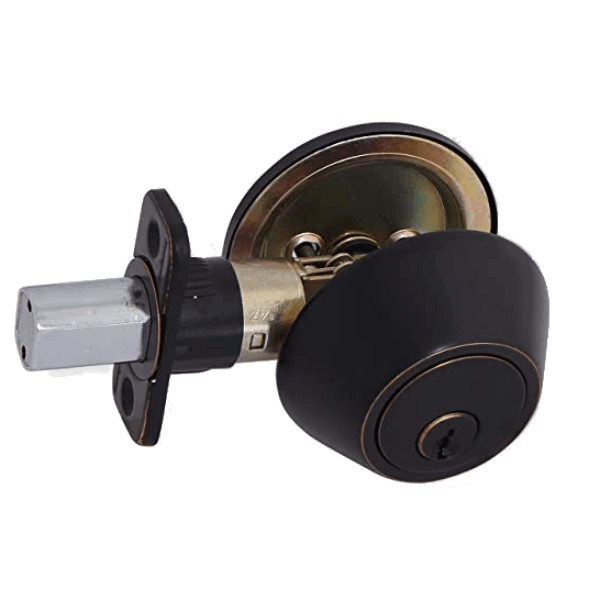 UrbanX Aftermarket Grade 3 Single Cylinder Deadbolt, 2-3/8″ or 2-3/4″ Adjustable Backset Conventional Cylinder Oil Rubbed Bronze Finish (SC1) - image 1