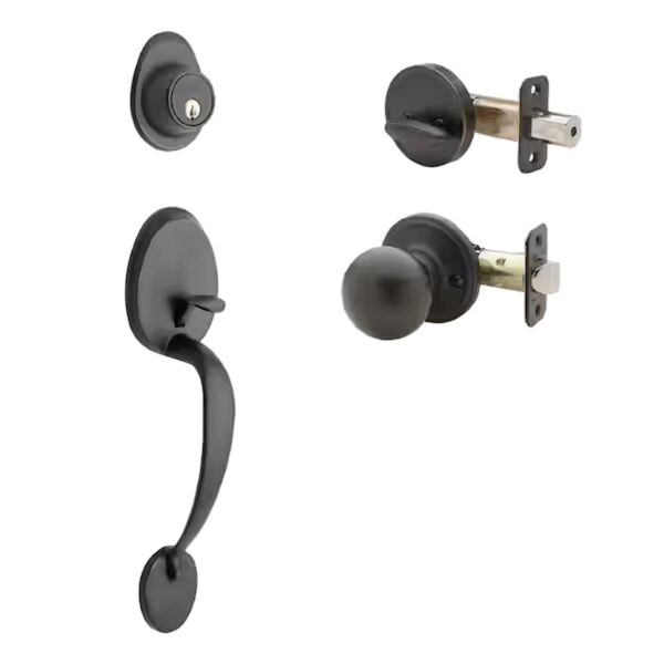 UrbanX Aftermarket Oil Rubbed Bronze Single Cylinder Knob Door Handleset SC1 Keyway - image 1