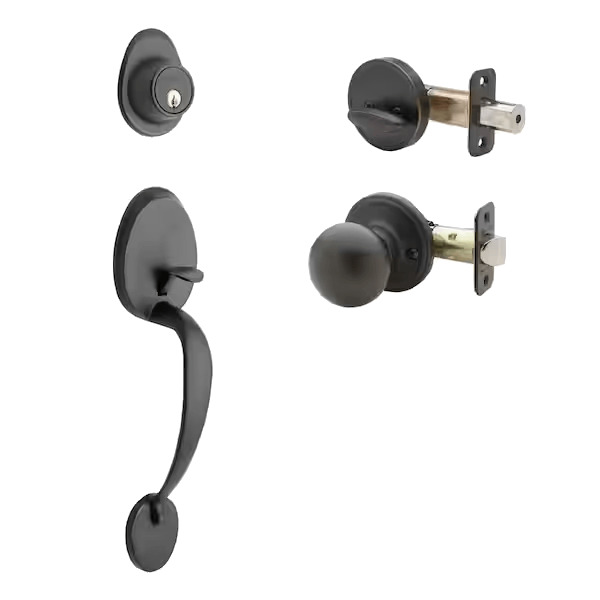 UrbanX Aftermarket Oil Rubbed Bronze Single Cylinder Knob Door Handleset SC1 Keyway - image 1