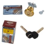 UrbanX Aftermarket Polished Brass 1-1/8″ Rim/Mortise Cylinder With 2 Keys 006 KEYWAY - image 2