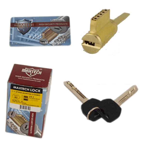 UrbanX Aftermarket Polished Brass Key In Knob Deadbolt Cylinder With 2 Keys 006 KEYWAY - image 1