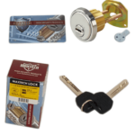 UrbanX Aftermarket Satin Finish 1-1/8″ Rim/Mortise Cylinder With 2 Keys 006 KEYWAY - image 2