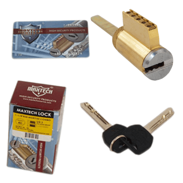UrbanX Aftermarket Satin Finish Key In Knob Deadbolt Cylinder With 2 Keys 006 KEYWAY - image 1